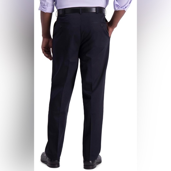 NWT Haggar Men's Iron Free Premium Classic Fit Flat Front Khaki Multiple Sizes - Picture 3 of 10